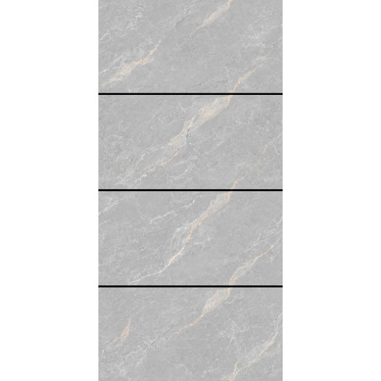 Πλακάκι Moonlight Silver 60Χ120 Rettificato Γκρι Τύπου Μαρμάρου Γυαλιστερό